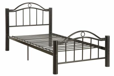 China Marco del mismo tamaño elegante sólido de la cama individual del negro de la antigüedad de las camas del metal para la sala de estar en venta