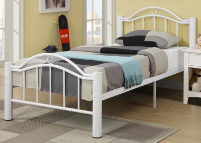 China Adult Full Simple Metal Bed With Headboard Twin Size Custom Color for sale