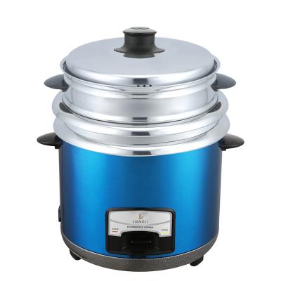 China Hotel Stainless Steel Cylinder Rice Cooker With SS 201 Stainless Steel Inner Pot for sale