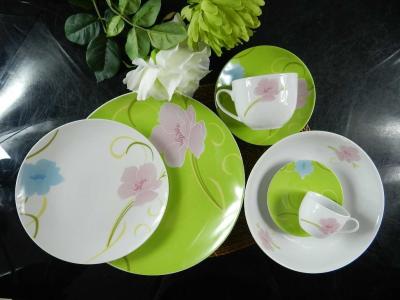 China Color On Glaze 20 / 30 Piece Ceramic Dining Tableware Sets Food Grade Flexible Options for sale