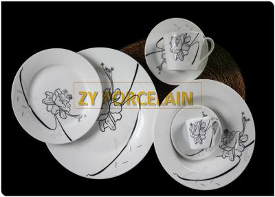 China Traje del tamaño sistemas redondos del servicio de mesa de 30 pedazos con la taza y el platillo para el uso casero en venta