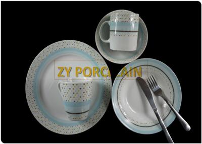 China El servicio de mesa redondo de la porcelana regular fija resistencia de congelación de la gama azul de Colourplay en venta