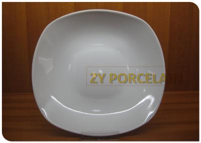 China Durable Stocked Ceramic Dining Plates , White Square Dishes High Grade Bone for sale