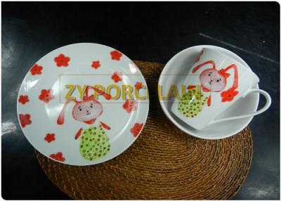 China Food Contained Safe 3 Piece Coupe Dinnerware Sets Children Ab Grade Super White for sale