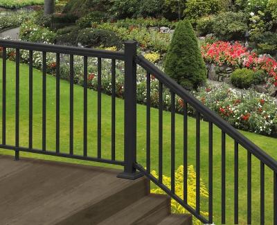 China aluminum picket stair railing railings curve OM-335 for sale