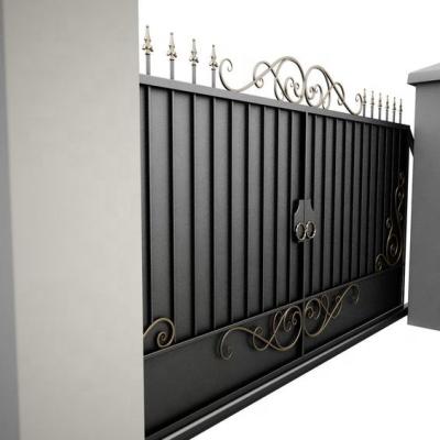 China Easily Assembled Villa Privacy Iron Door With Privacy Panel for sale