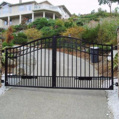 China Easily Assembled Double Out Swing Wrought Iron Garden Gate , Used Fence Gate For Sale for sale