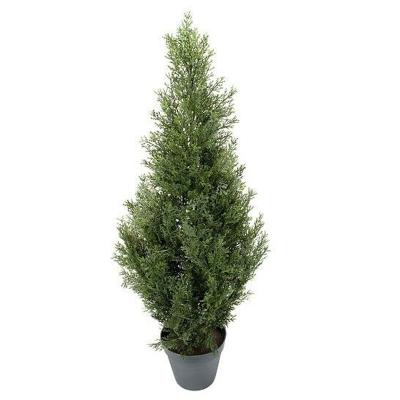 China Eco-friendly Cypress Cone Shape Artificial Topiary Tree Cedar Topiary Tree For Outdoor Decor for sale