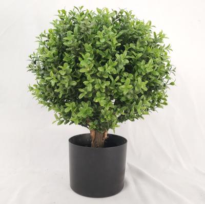 China Hot Selling Outdoor Topiary Home Decoration Boxwood Ball Trunk Artificial Tree Topiary Natural for sale