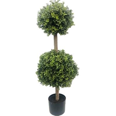 China Factory Wholesale 72H 20D Contemporary Double Topiary Ball Artificial Grassball Topiary Boxwood for sale