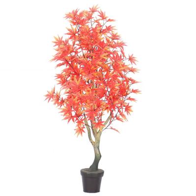 China High simulation and high quality material wholesale 6 branches 120CM indoor decorative maple tree artificial artificial tree for sale