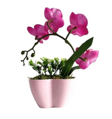 China Party/Festival Decoration/Events/Wedding Party Orchid Flower Silk Phalaenopsis Potted Plants/Artificial Flower Garden Decoration For Home Decor for sale