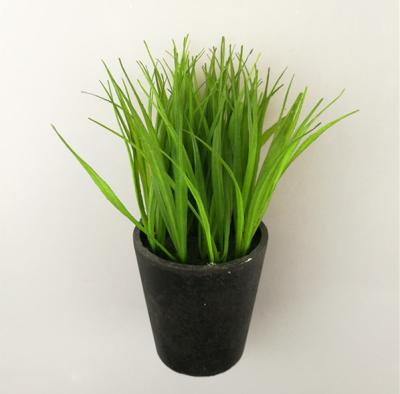 China Home Decoration Artificial Plant Wheat Grass 23cm Nature Potted Realistic Indoor Plant Decoration for sale