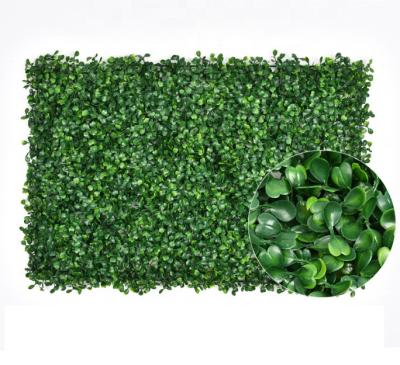 China Wall Backdrop Decor 308 Heads 40*60CM Milan Grass Wall Panel Artificial Boxwood Panel Decorative Wall Panels for sale