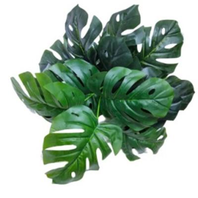 China Minimalist Artificial Palm Leaves With Stem Monstera Ferns Branches Party Decorations Faux Palm Plant Leaf for sale