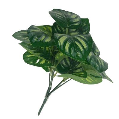 China Art Decor Faux Greenery Leaves Abram Tiger Leaf Artificial Leaves realistic for decoration for sale