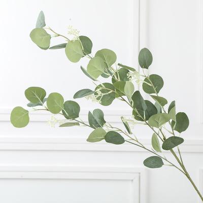 China Home Decoration Artificial Seeded Eucalyptus Leaves Stems Artificial Greenery Holiday Green Decorative Wedding for sale