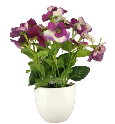 China Minimalist Faux Artificial Flower in Pot D10xH25m from Cermaics for sale