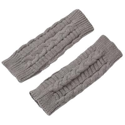 China Half Finger Gloves Unisex Winter Checked Stretchy Knit Fashion Fingerless Typing Gloves for sale