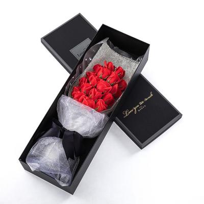 China Custom Made Materials High Quality Cardboard Rose Box Mom Mother Day Flower Box Recycled Single Paper Box For Gift for sale