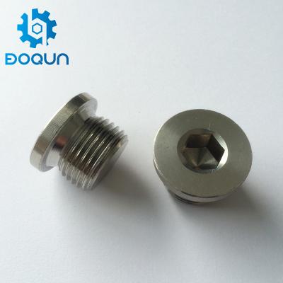 China Hex Socket Drive Factory Supply M12-1.5 DIN 908 Straight Stainless Thread A4 Pipe Sockets for sale