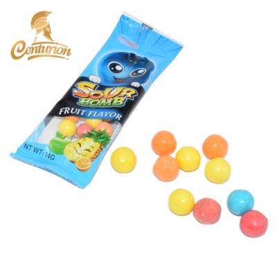 China Natural Assorted Fruit Flavor Halal Meat Bomb Super Sour Candy With for sale