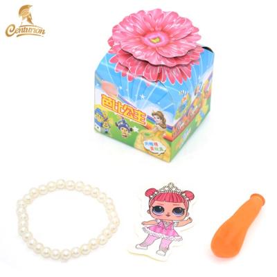 China Pastic Little Girl's Favorite Flower Shaped Toy Box Have Hand Chain Surprise and Sticker for sale