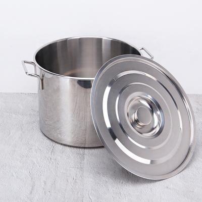 China Hot Thick Stainless Steel 201 304 Stainless Steel Bottom Pot (Slanted Wall) With Lid /Stainless Steel Water Bucket for sale