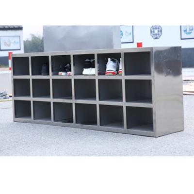 China Modern High Quality Dustproof Stainless Steel Shoe Cabinet Customized Workers More Shoe Cabinet Factory No Dust Purification Workshop for sale