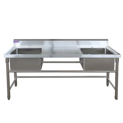 China Without Faucet Commercial Hotel Kitchen Stainless Steel Sink Customized Worktop for sale