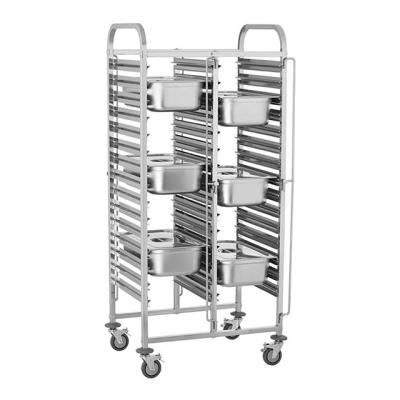 China Home / Restaurant / Bakery GN Gastronorm Food Service Multi Tiers Stainless Steel Casserole Trolley for sale