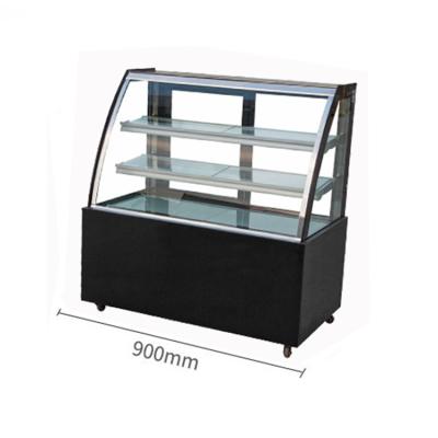 China Single-temperature Curved Glass Cake Display Fridge Bakery Show Case for sale