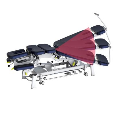 China Physiotherapy Treatment Clinic Fairworth-360 Massage Factory Electrically Controlled Waist Back Traction Table Chirpractic Bed Chiropractic Table for sale