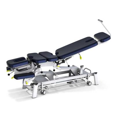 China Physiotherapy Treatment Clinic Massage Fairworth-380 Adjustable Height Flexion Distraction Table Chiropractic Table Electric Chiropractic Bed with Drops and Elevation for sale