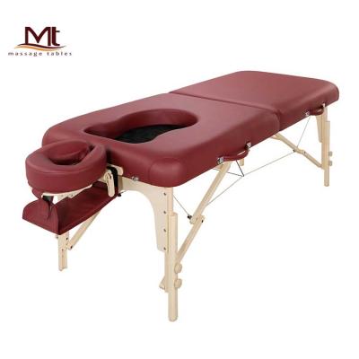 China Luban-era Portable Lightweight Wooden Folding Folding Lightweight Massage Couch Massage Table Pregnant Massage Bed Tattoo Table for sale