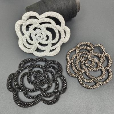 China Handmade ZSY  Flower Handmade Beading Patches Badges Appliques Stock Patches Sew on for Garments for sale