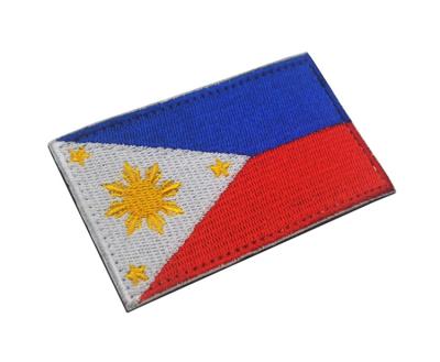 China Sustainable ZSY High Quality Customized Philippines Flags Embroidery Patches Stick On Cloth Patch For Tactical Patch for sale