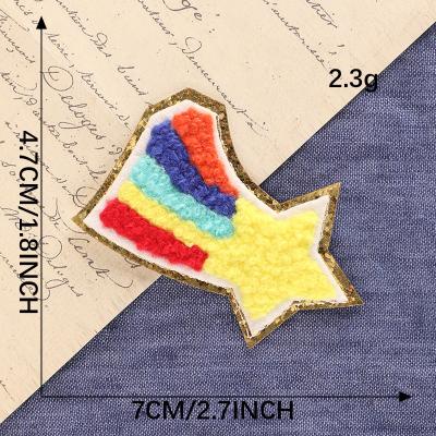 China Sustainable ZSY Custom Embroidered Chenille Patches Keychain Woven Iron On Patches For Clothing Custom Embroidery Patch for sale