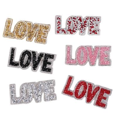 China Handmade ZSY  resin hot fix rhinestone DIY letter adhesive rhinestone customized design rhinestone for clothing and shoes for sale