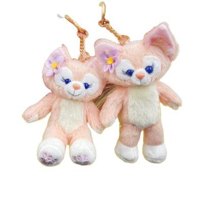 China Pretty Gift Lovely Gift Little Fox Lingna Lovely Plush Doll Pendant Standing Rest Chain Cake Decoration for sale