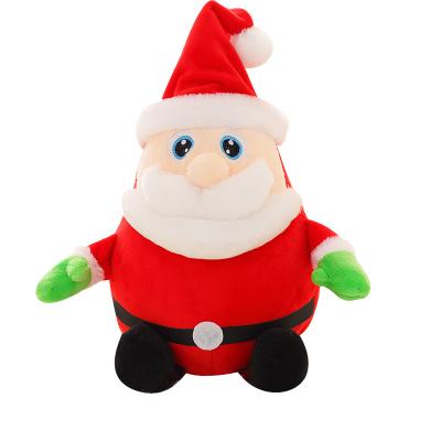 China Cute Santa Claus Doll Glowing Singing Plush Toy Cartoon Christmas Gift Cute Valentine's Day Gift for sale