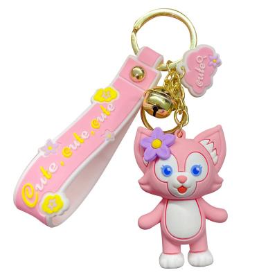 China New Arrival LinaBell Cartoon Doll Lovely PVC Plastic Car Key Chain For Handbag Satchel Pendant Ornaments for sale