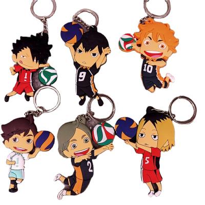 China Promotion gift or daily use promotion gift or daily use 7cm Haikyuu TO TOP! ! Soft PVC Key Chain Kageyama Tobio Sawamura Daichi Kawaii Anime Pendant Key Chain for sale