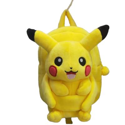 China Plush Anti-theft Anti-theft Backpack Large Capacity Cute Pikachu Kindergarten Cartoon Schoolbag for sale