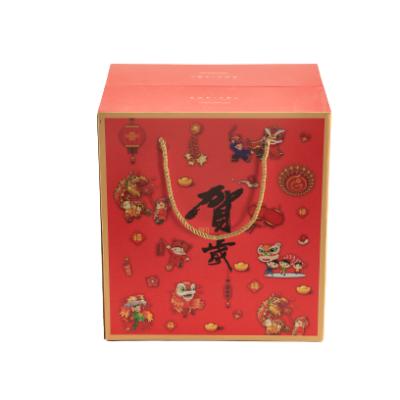 China Custom Logo Recyclable Luxury Red Gift Box Paper Cardboard Packaging Printing And Paper Packaging Wholesale for sale