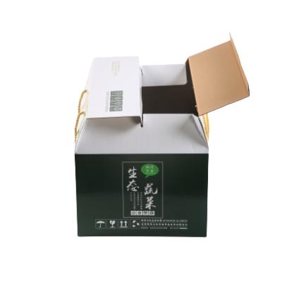 China Waterproof Customized Cardboard Box With Ribbon Corrugated Paper Gift Box Food Transport Box for sale