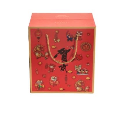 China Recyclable Wholesale Gift Cardboard Printing Custom Luxury Red Packing Box Paper Gift Cardboard for sale