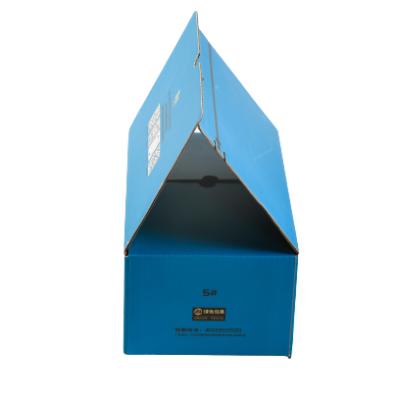 China Low Price Recyclable Blue Food Gift Box Cardboard Detachable Zipper Cardboard for sale