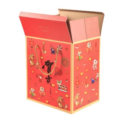 China Eco-Friendly Luxury Red Folding Paperboard Recyclable Type Gift Best-Selling Cardboard for sale