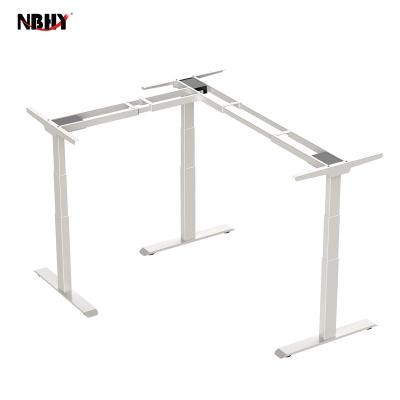 China (Height)Adjustable Electric Sit Stand Desk Corner Desk Frame Height Adjustable L Shape Standing Desk for sale